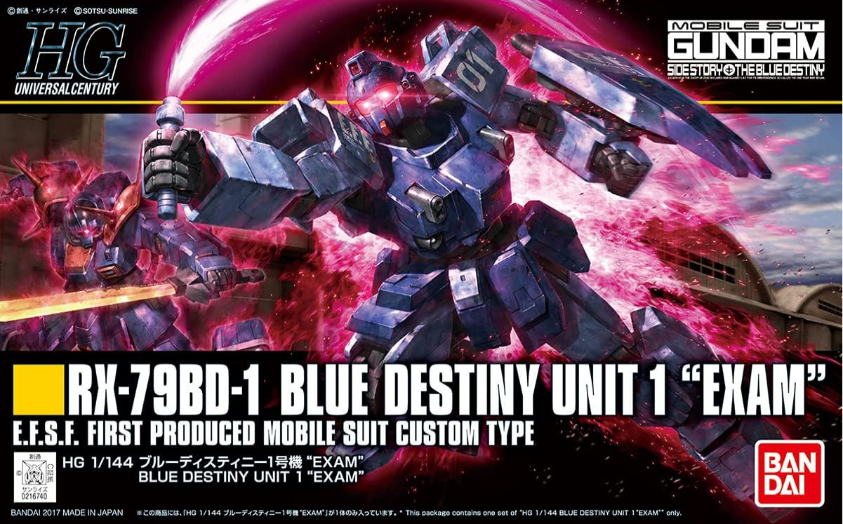 Bandai HGUC 1/144 Blue Destiny Unit 1 Prüfung Gundam