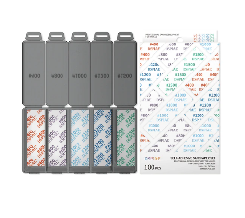 DSPIAE 400~2500 Grit Reusable Self-Adhesive Sand paper