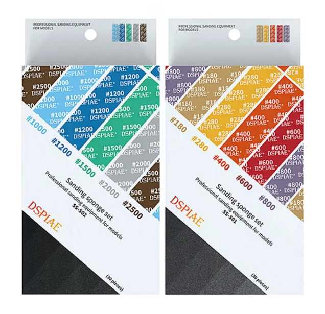 DSPIAE 400~2500 Grit Reusable Self-Adhesive Sand paper