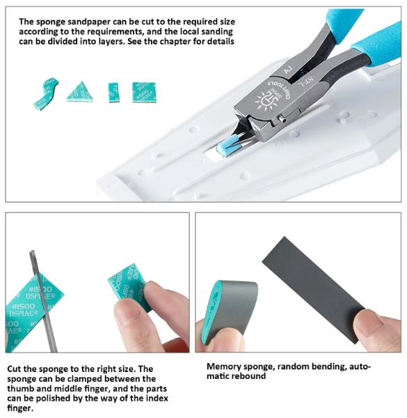 DSPIAE 400~2500 Grit Reusable Self-Adhesive Sand paper