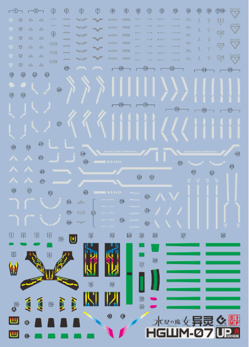 EVO HG 1/144 Gundam Calibarn Waterslide Decals