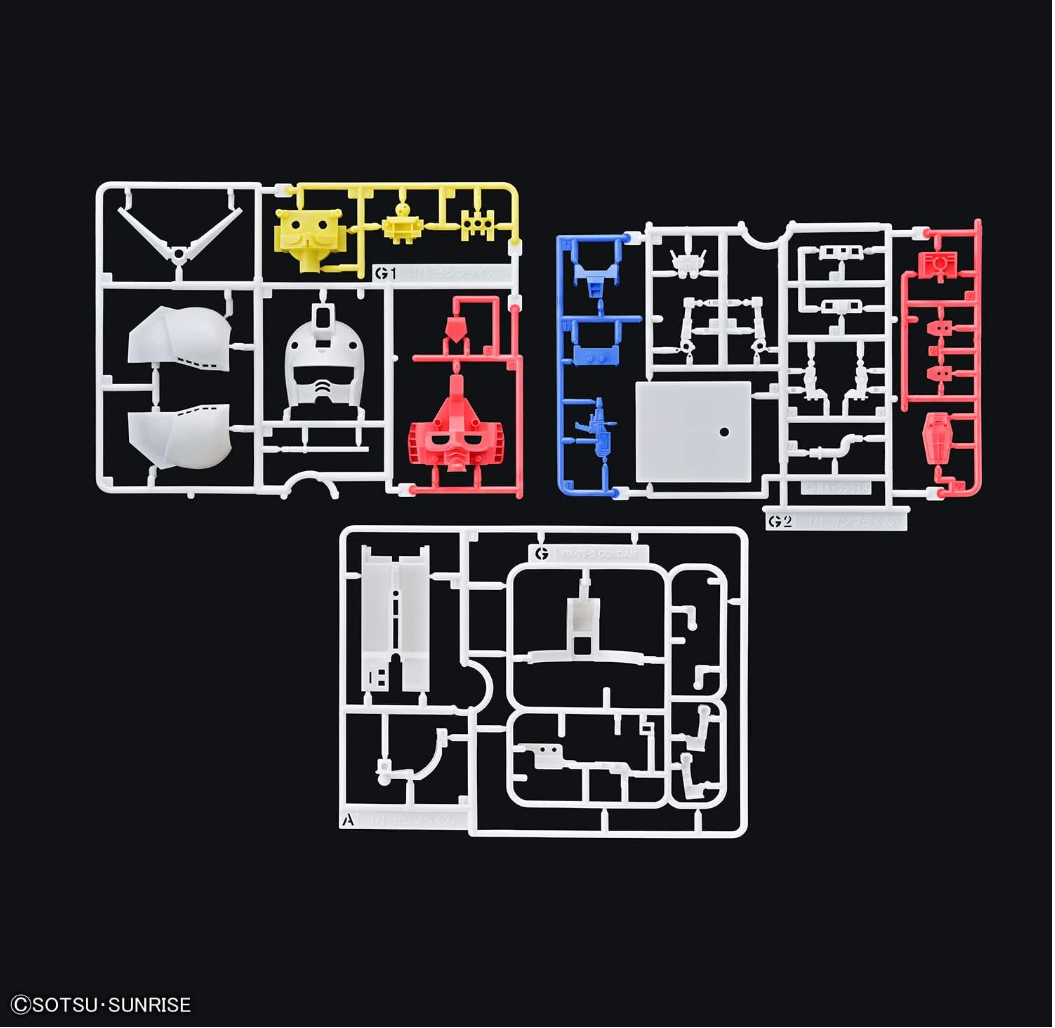 Gunpla-kun DX Set (Runner Ver. with Reproduction Parts), 1/1 Scale, Color-Coded Plastic Model Kit