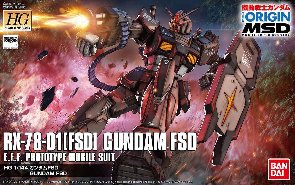 Bandai HG 021 RX-78-01(FSD) Gundam, vollständige Entwicklung