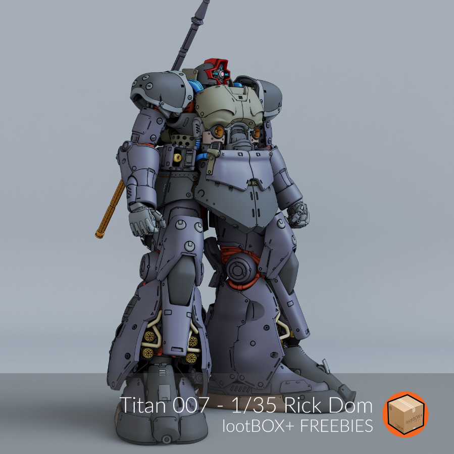 LootBOX+ 1/35 Titan 007 Rick Dom (STL File)