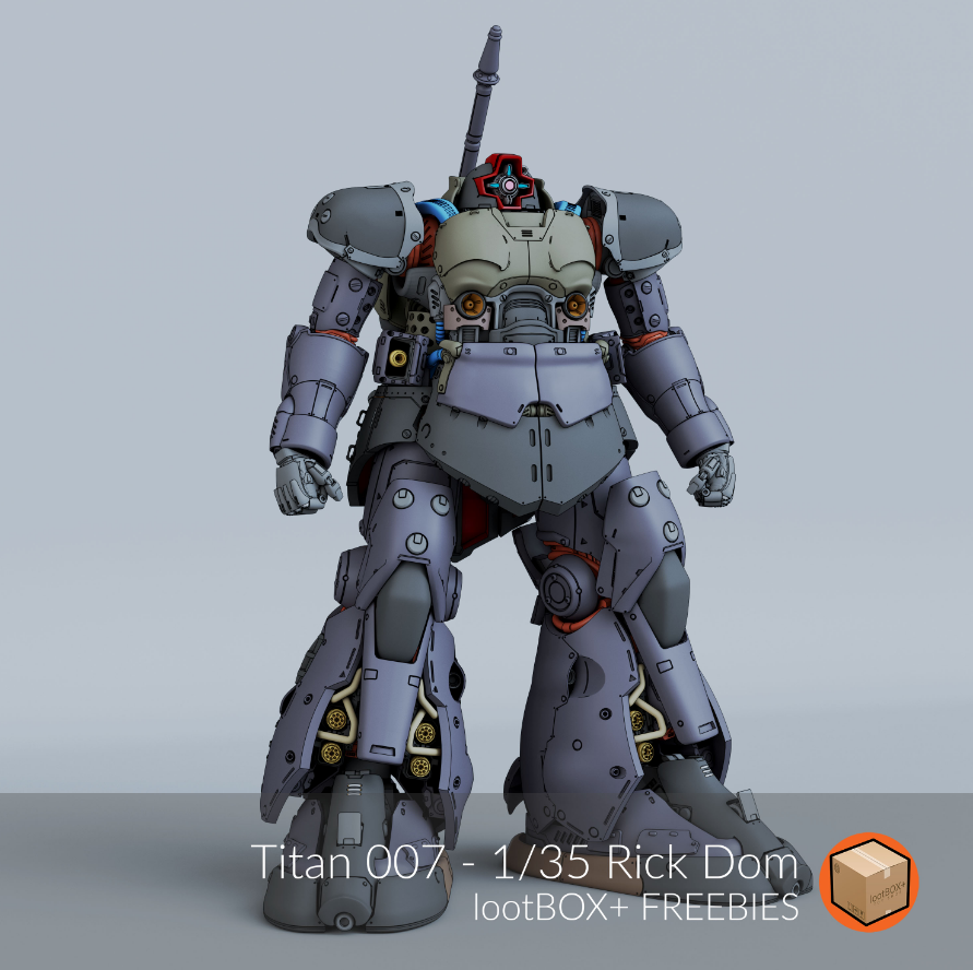 LootBOX+ 1/35 Titan 007 Rick Dom (STL File)