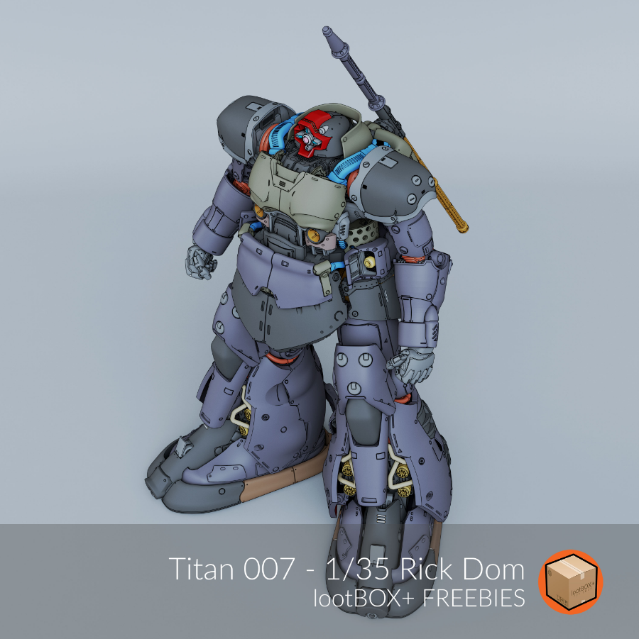 LootBOX+ 1/35 Titan 007 Rick Dom (STL File)