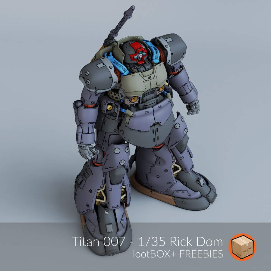 LootBOX+ 1/35 Titan 007 Rick Dom (STL File)