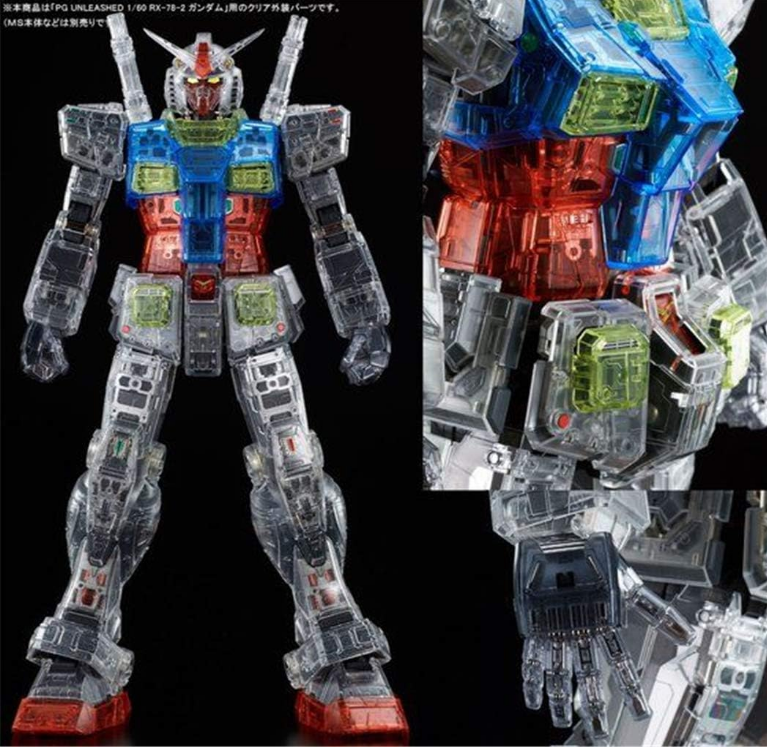 1/60 PG Unleashed Clear Color Body Parts Set for RX-78-2 Gundam, Not Included MS Body