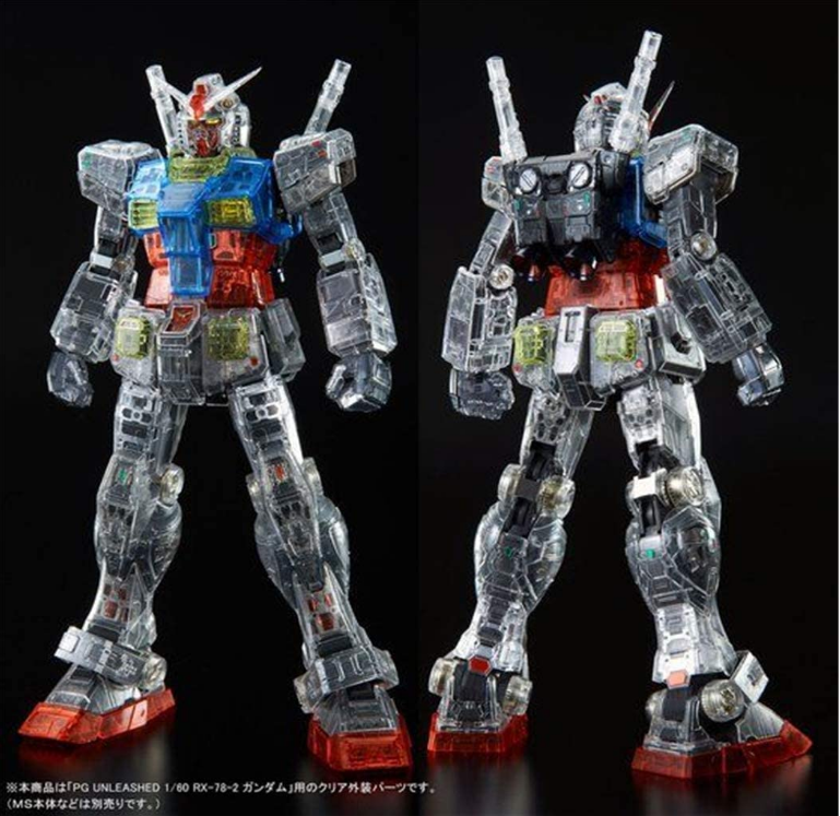 1/60 PG Unleashed Clear Color Body Parts Set for RX-78-2 Gundam, Not Included MS Body