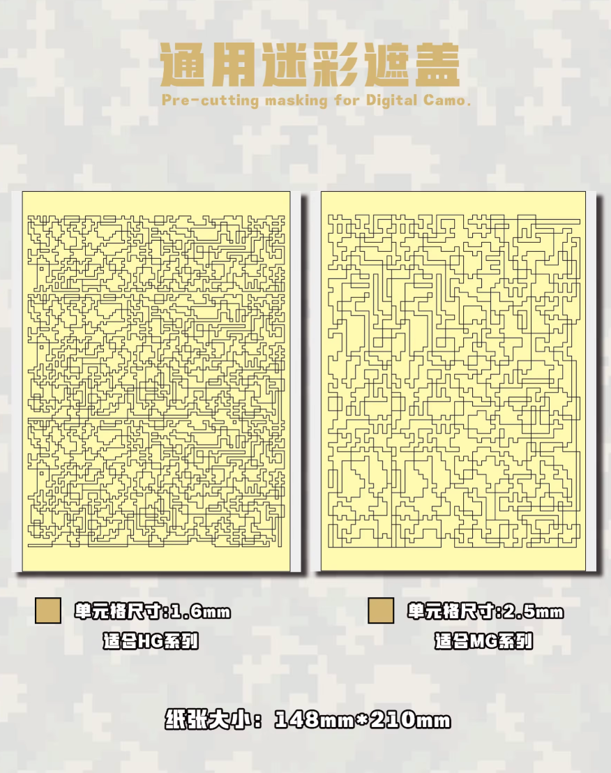 NewC Digital Camo Pre-Cut Masking Tape 1.6mm/2.5mm