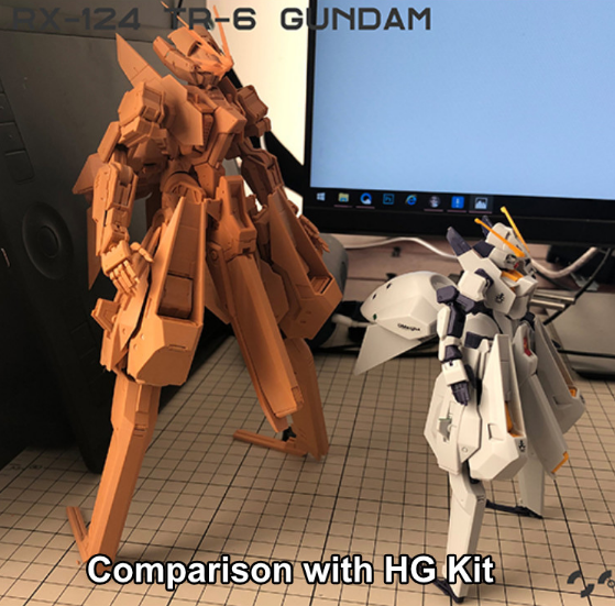 Stickler Studio 1/100 RX-124 Gundam TR-6 Woundwort Vollständiger Harzbausatz