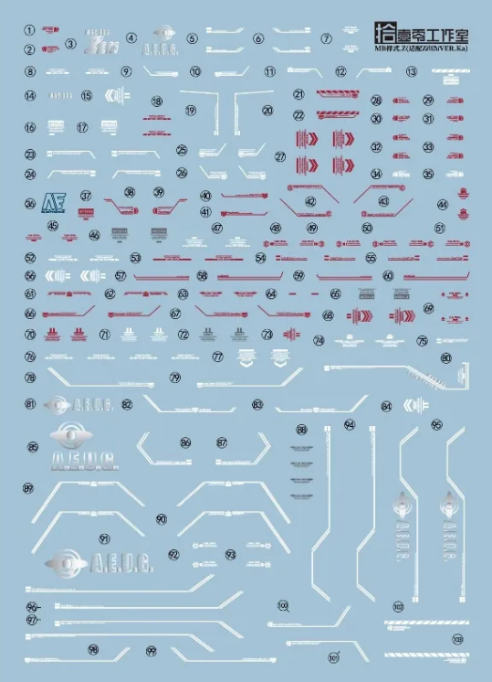 TOZ 1/100 MSZ-006 Zeta Gundam Ver.Ka Waterslide Decals