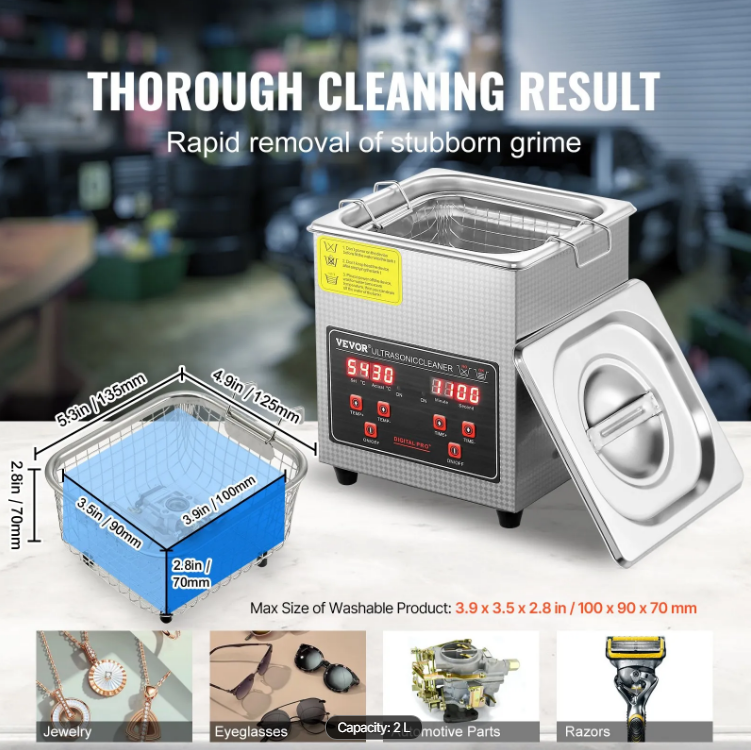 VEVOR Ultrasonic Cleaner with Digital Timer & Heater