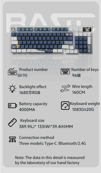 Basic Bk98 BASIC BK98 Mechanical Keyboard – Gundamaker