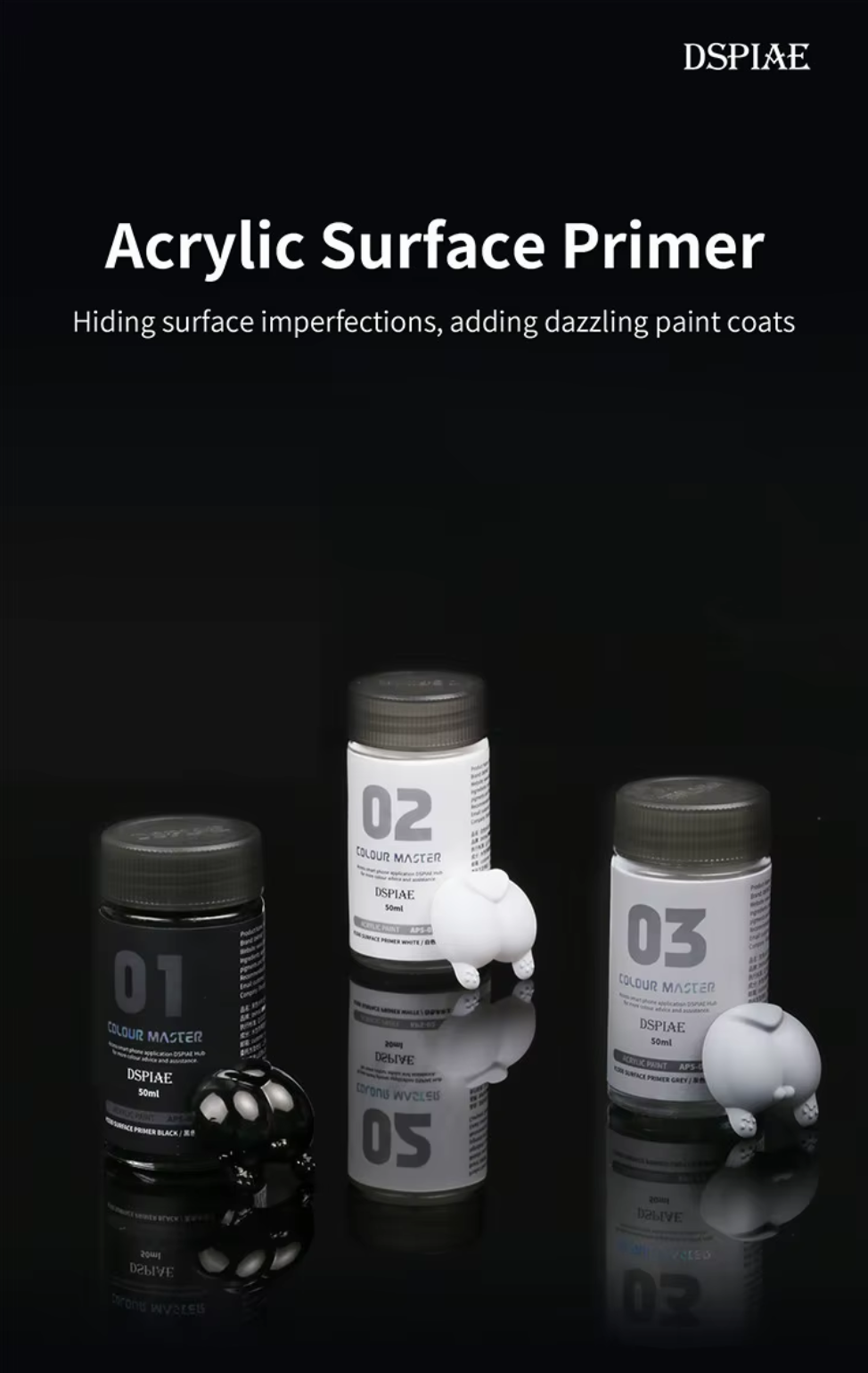 DSPIAE APS-02 White Acrylic Surfacer Primer 50mL