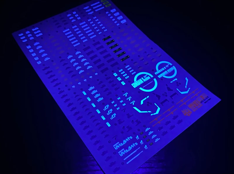 EVO MG 1/100 EX-S Gundam Fluorescent Waterslide Decals