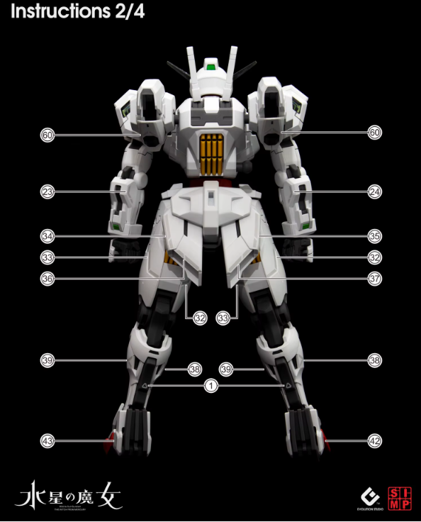 EVO HG 1/144 Gundam Calibarn Waterslide Decals