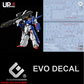 EVO MG 1/100 Full Armor ZZ Gundam Waterslide Decal