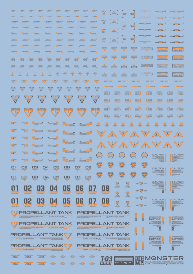 EVO T-03 Universal Detail-Up Waterslide Decals