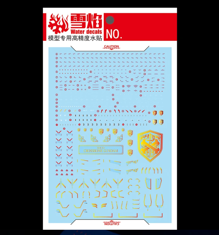 Flaming Snow RG 1/144 Crossbone Gundam X1 Fluorescent Waterslide Decal