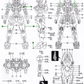 Flaming Snow Full Mechanics 1/100 Gundam Aerial Fluorescent Decal