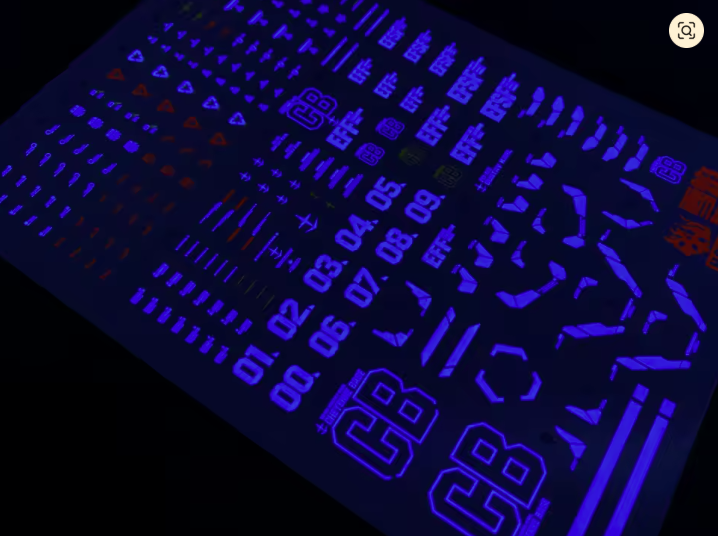 Flaming Snow HG 1/144 Gustav Karl [Unicorn Ver.] Fluorescent Decal