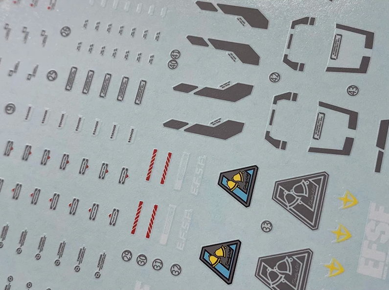 Flaming Snow MG 1/100 Jegan Fluorescent Decal