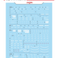 Flaming Snow HG 1/144 Psycho Gundam MK-II Fluorescent Waterslide Decals