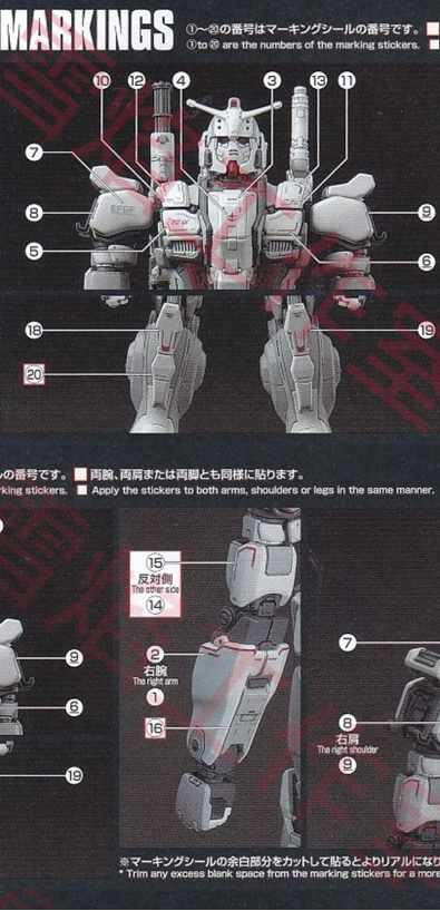 Flaming Snow HG 1/144 Requiem For Vengence Decal Set