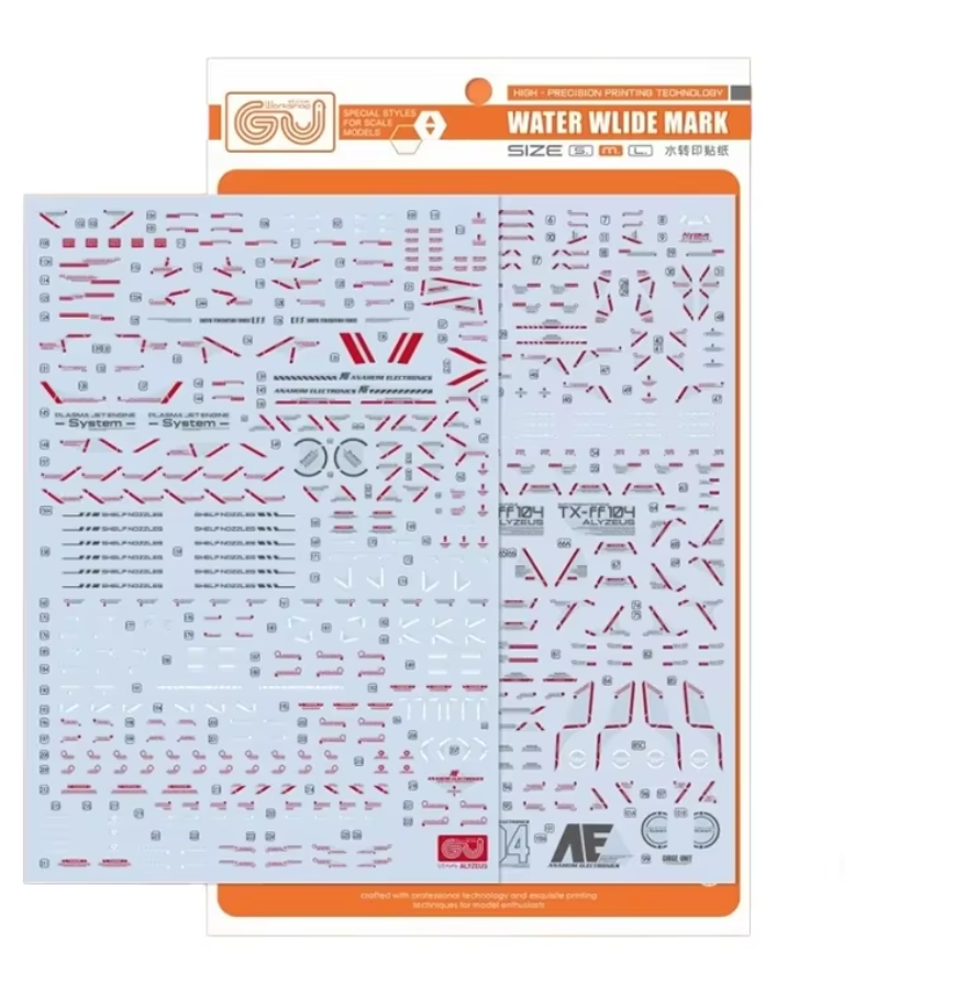 GUGU HG 1/144 Alyzeus Gundam Waterslide Decal