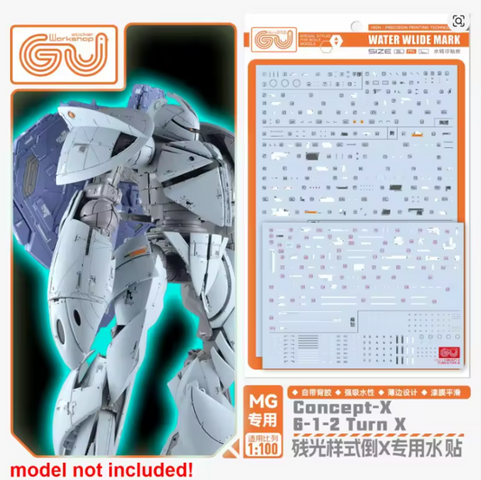 GUGU MG 1/100 Turn X Gundam Waterslide Decals