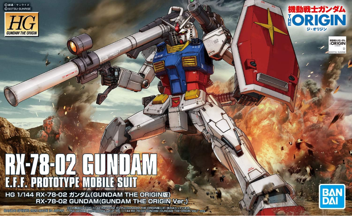 Bandai HG 1/144 RX-78-02 Gundam (The Origin Ver.),