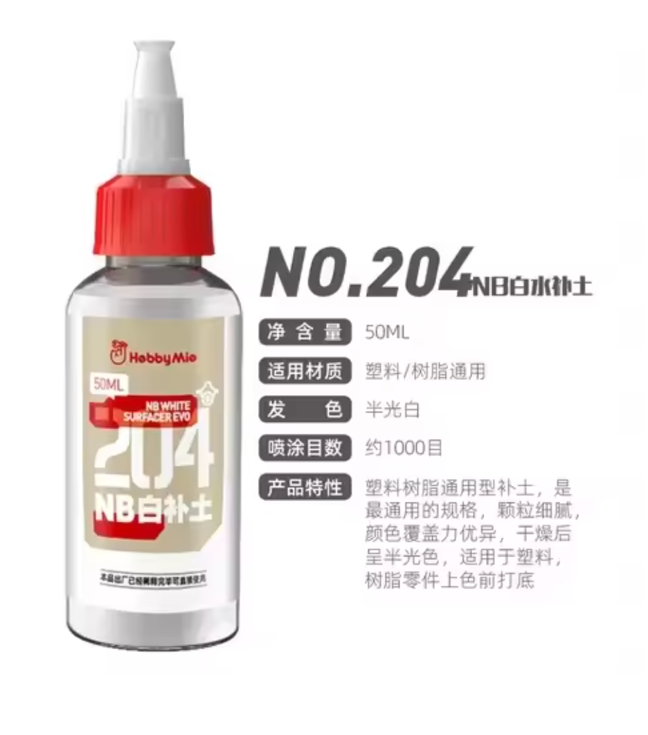 Hobby Mio No. 204 Surfacer White 50mL
