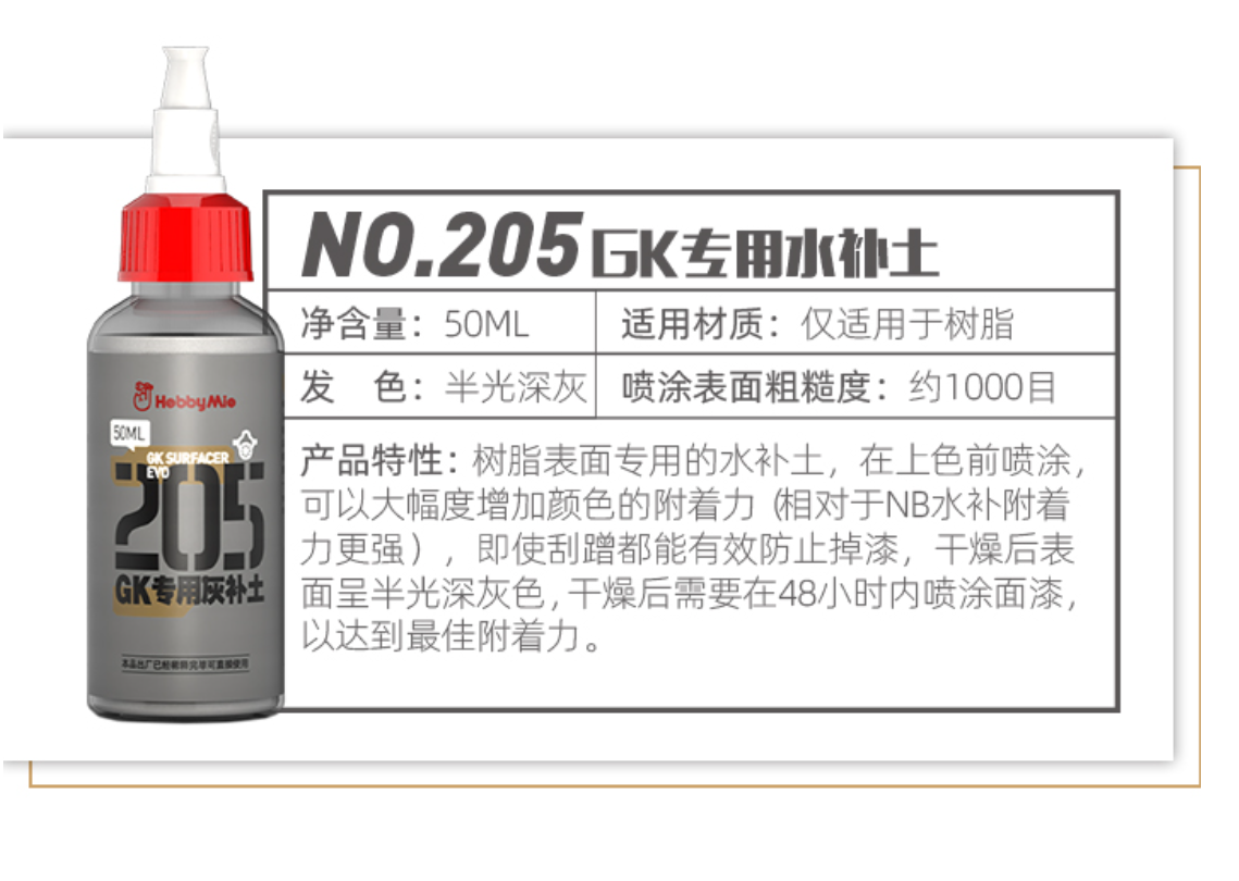 Hobby Mio No. 205 Surfacer GK 50mL