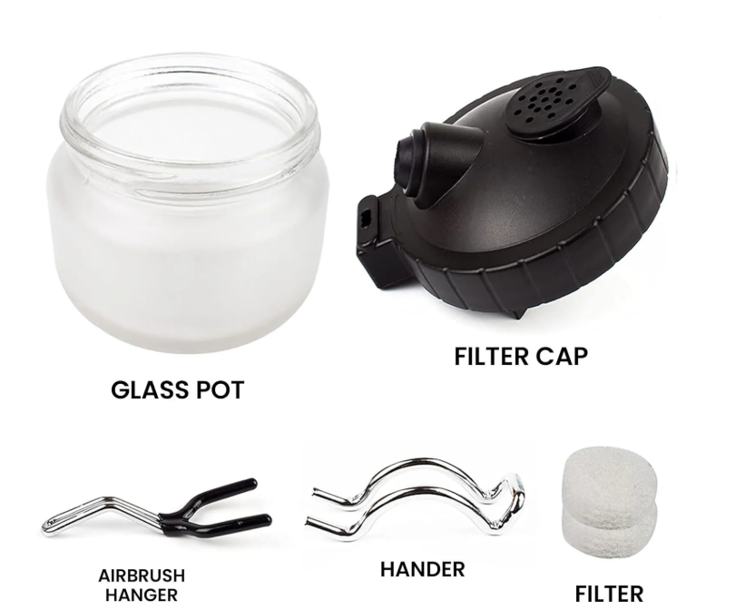 La+ Airbrush Cleaning Pot Stand [Glass]