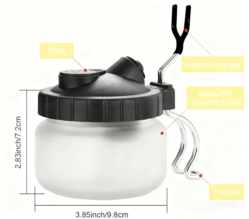 La+ Airbrush Cleaning Pot Stand [Glass]