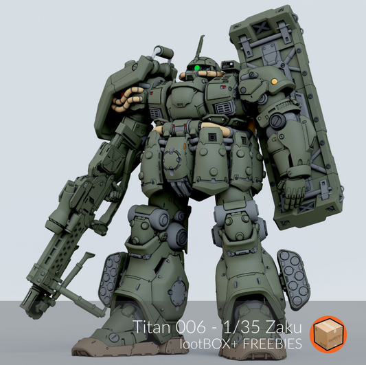 LootBOX+ 1/35 Titan 006 Zaku [STL File]