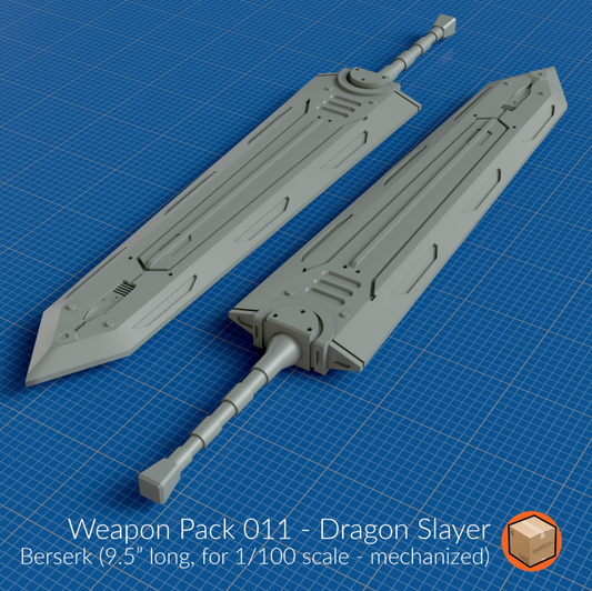 LootBOX+ 1/100 Weapon Pack 011 - Dragon Slayer [STL File]