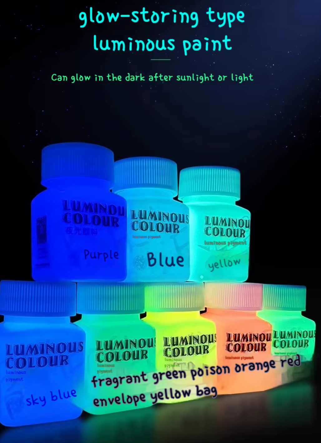 Luminous Paint 01-07 Fluorescent Acrylic Paint Series
