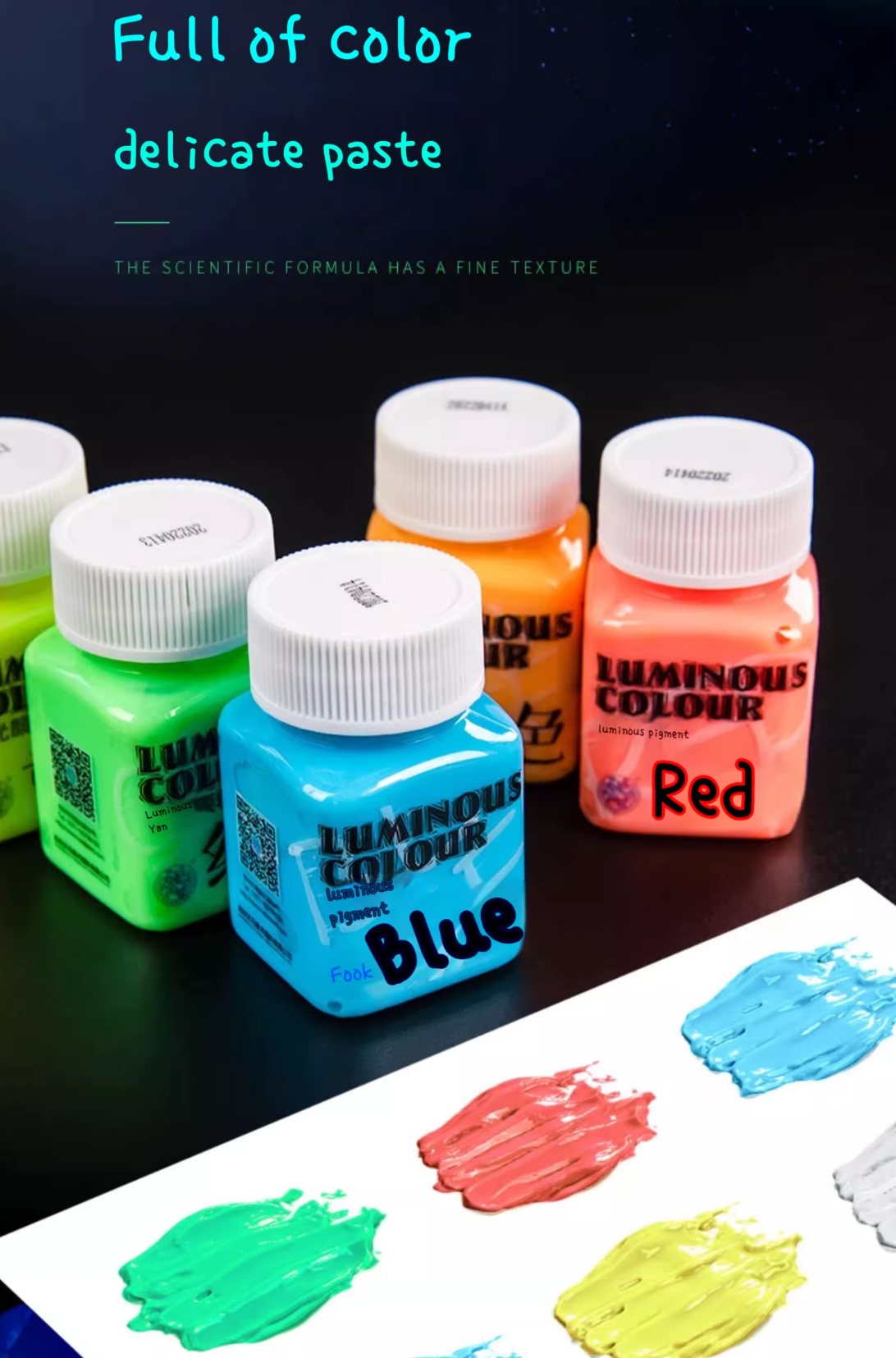 Luminous Paint 01-07 Fluorescent Acrylic Paint Series