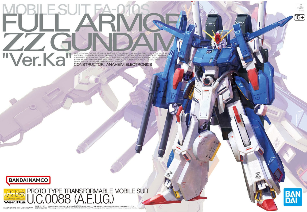 Bandai MG 1/100 FA-010S Full Armor ZZ Gundam