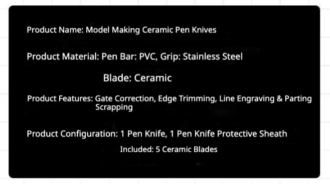 MSWZ MS-098 Ceramic Hobby Knife