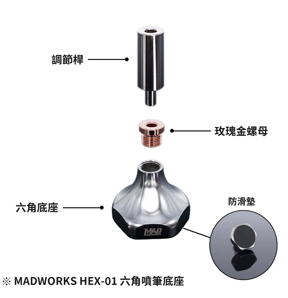 Madworks HEX-01 Hexagon Airbrush Stand