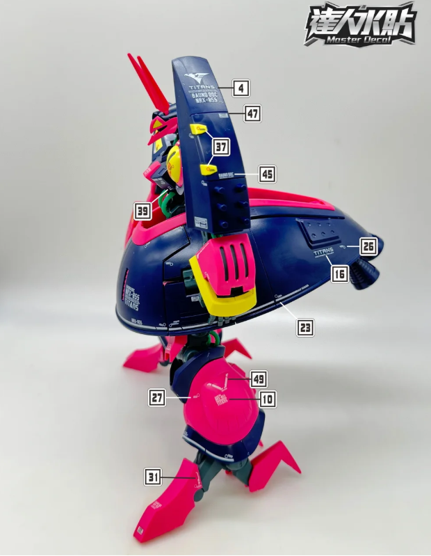 Master Decal HG 1/144  Baund Doc Fluorescent Waterslide Decal