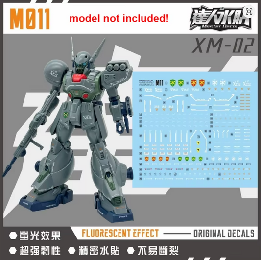 Master Decal RE 1/100 XM-02 Den'an Gei Fluorescent Waterslide Decal