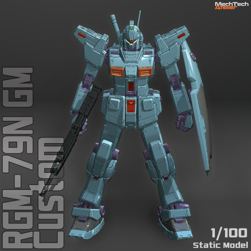 Mech Tech Atelier 1/100 RGM-79M GM Custom [STL File]