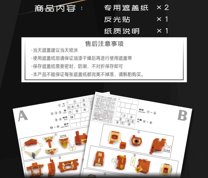 NewC 1/100 PreCut Masking Stickler Studio 1/100 Full Armor 7th Gundam [Conversion Kit]