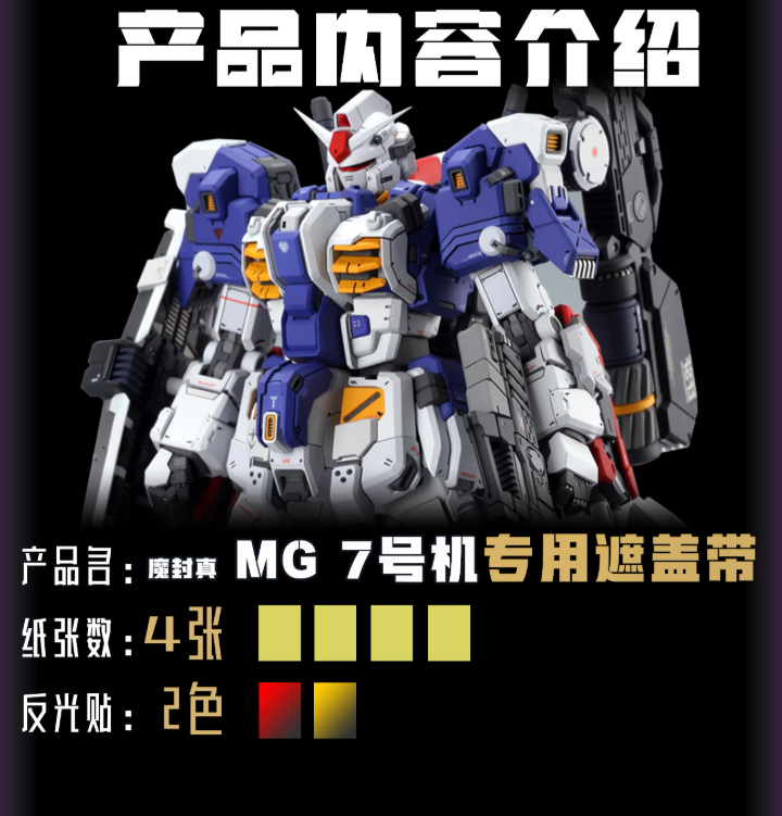 NewC 1/100 PreCut Masking Stickler Studio 1/100 Full Armor 7th Gundam [Conversion Kit]