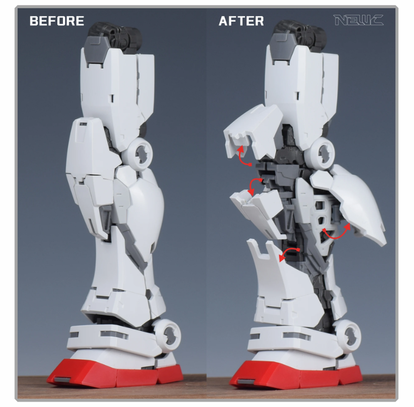 NewC 1/100 RX-78-2 Hatch Open Gimmick Add-On Set [Fat Cat Ver.]