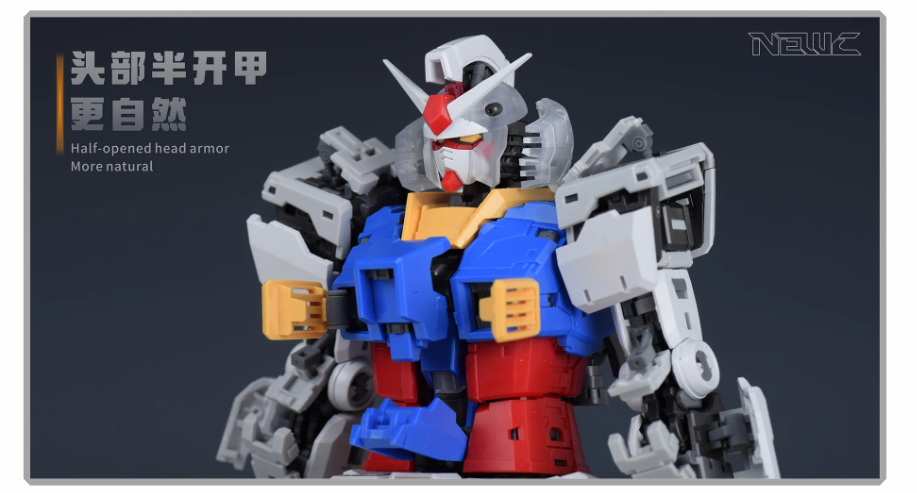 NewC 1/100 RX-78-2 Hatch Open Gimmick Add-On Set [Fat Cat Ver.]